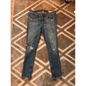 rag & bone zipper capris